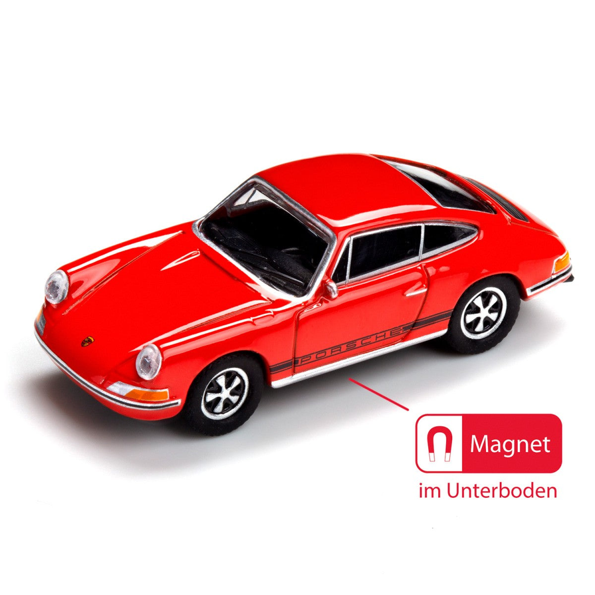 Parkscheinhalter mit Magnet – Porsche 911 S blutorange