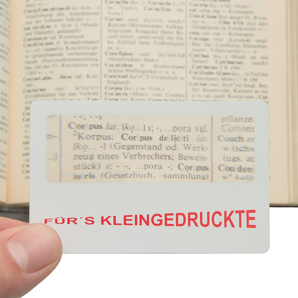 Scheckkartenlupe "Für's Kleingedruckte"