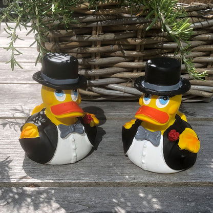 Quietscheenten Bräutigam-Paar 2er Set Mr & Mr