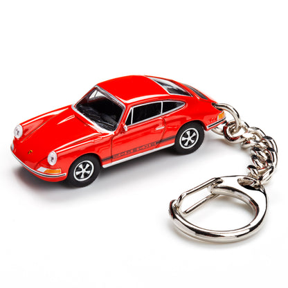 Schlüsselanhänger Porsche 911 S blutorange von corpus delicti, handgefertigt, ideal für Autoliebhaber